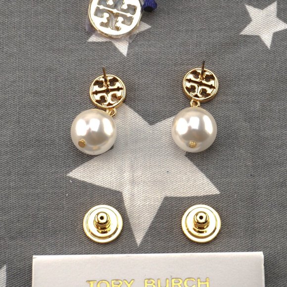 Tory Burch Miller Pearl Drop Earrings in Gold (Brand New with Dust Bag) - Picture 6 of 6